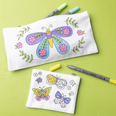 Butterfly pencil case and coin purse