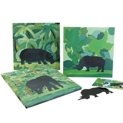 Wild animals in the jungle – inspired by popular Danish artist Hans Scherfig