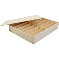Wooden box with lid
